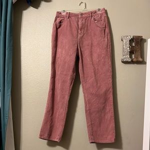 Salmon corduroy mom jeans
